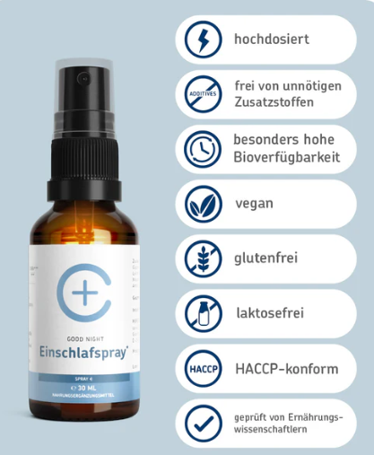 bioprotech GmbH Einschlafspray, Orangengeschmack, 0,5 mg Melatonin pro Sprühstoß