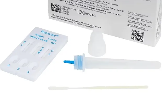 fluorecare® Kombitest für RS-Virus, Covid-19, Influenza A+B