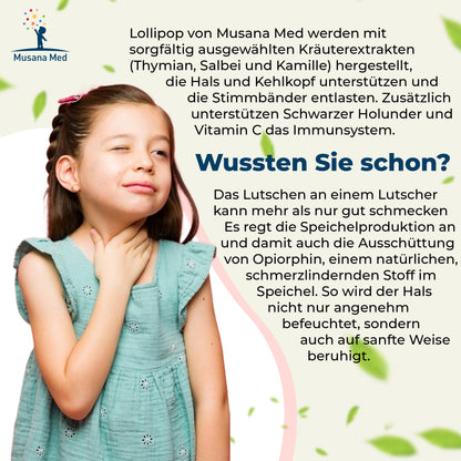 Halsschmerz Lutscher für Kinder mit halsbeschwerden 