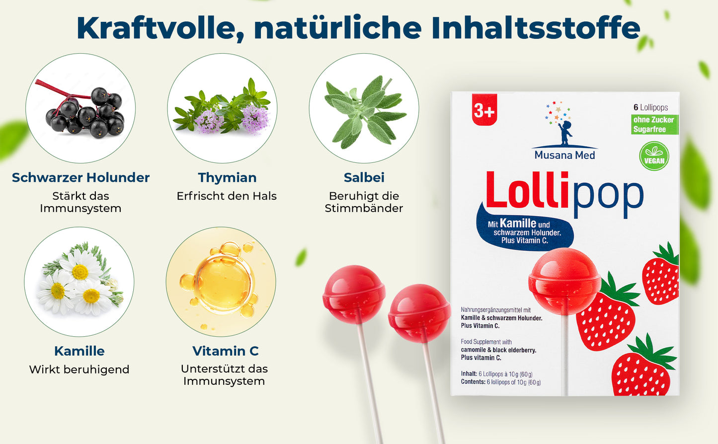 Musana Halsschmerz Bonbon mit Salbei und Kamille