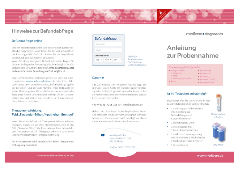 Allergietest für Zuhause | Nahrungsmittel- Tier- & Pollenallergien