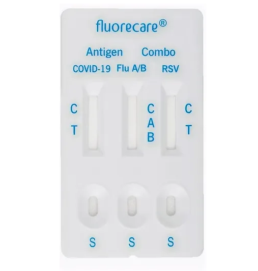 fluorecare® Kombitest für RS-Virus, Covid-19, Influenza A+B